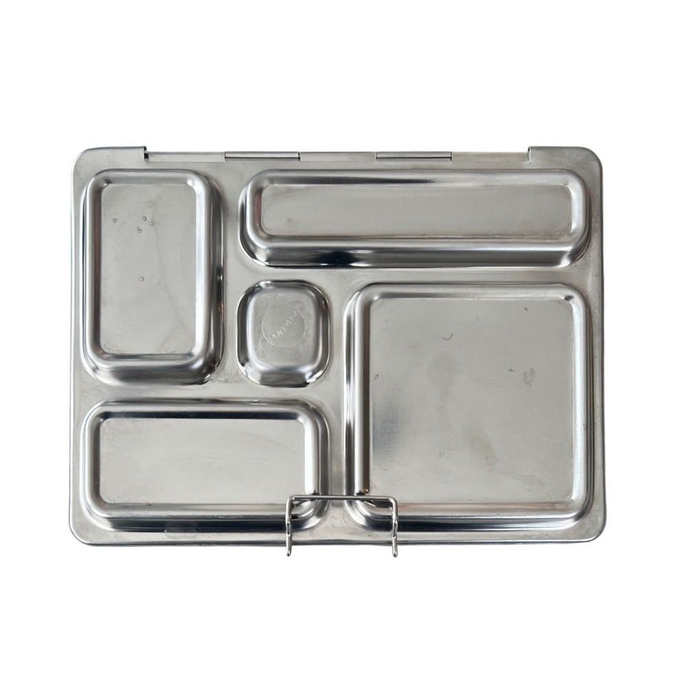 PlanetBox Rover Stainless Steel Bento Lunchbox 5 Compartment Silver PBX 042018-1